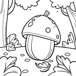 Acorn In A Colorful Forest Coloring Page 84190-25339