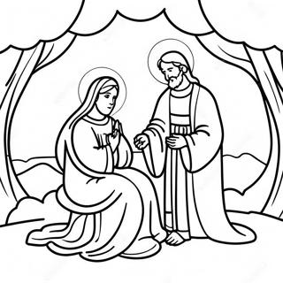 Peaceful Faith Scene Coloring Page 84216-25359