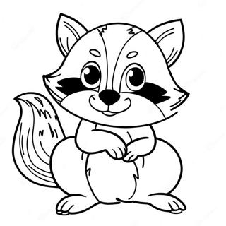 Raccoon Coloring Pages