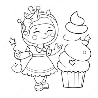 Pinkalicious With Cupcakes Coloring Page 84291-25417