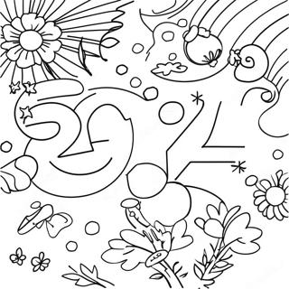 New Year 2024 Coloring Page 84314-25425