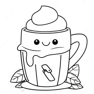 Cute Hot Chocolate Coloring Pages