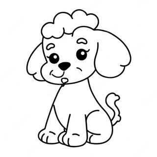 Cute Poodle Puppy Coloring Page 84392-25489