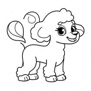 Cute Poodle Puppy Coloring Page 84392-25490