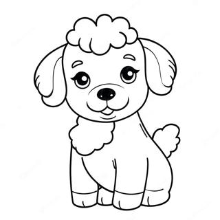 Cute Poodle Puppy Coloring Page 84392-25491