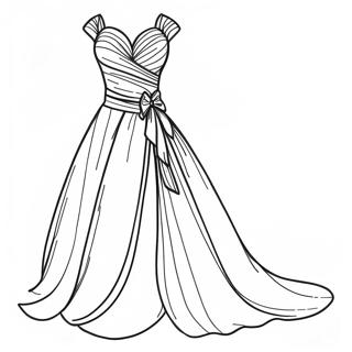 Elegant Evening Gown Coloring Page 84470-25549