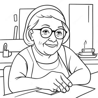 Best Grandma Coloring Pages