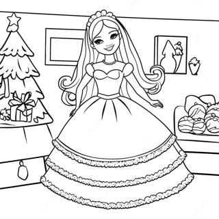 Barbie Christmas Coloring Page 84572-25625