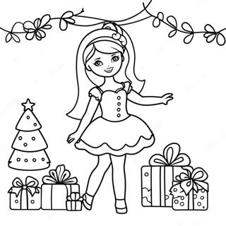 Barbie Christmas Coloring Page 84572-25626