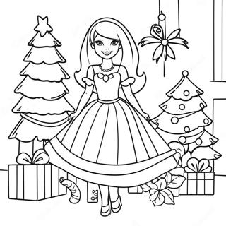 Barbie Christmas Coloring Page 84572-25628