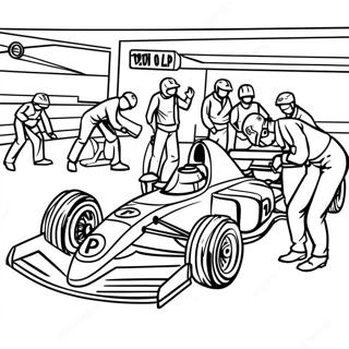 Exciting F1 Pit Stop Coloring Page 84650-25696