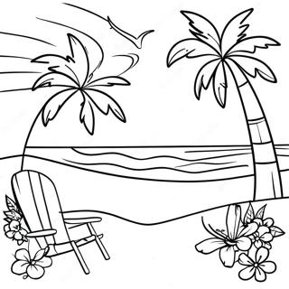 Luau Sunset Beach Coloring Page 84678-25724
