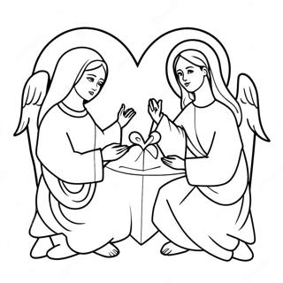 Religious Valentine Coloring Page 84751-25766