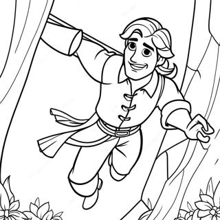 Tangled Flynn Rider In Action Coloring Page 8477-1755