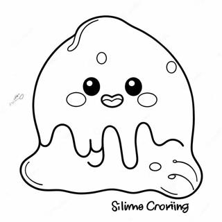 Cute Cartoon Slime Coloring Page 84880-25873
