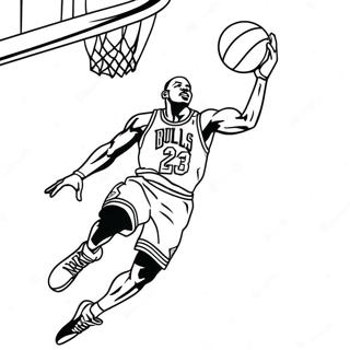 Michael Jordan Dunking Coloring Page 85058 26095