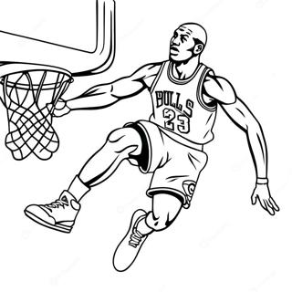 Michael Jordan Dunking Coloring Page 85058 26096