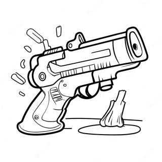 Nerf Gun Battle Scene Coloring Page 85109-26137