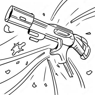 Nerf Gun Battle Scene Coloring Page 85109-26138