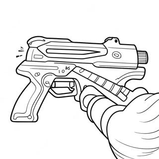 Nerf Gun Battle Scene Coloring Page 85109-26140