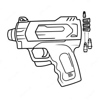 Nerf Gun With Darts Coloring Page 85110-26141