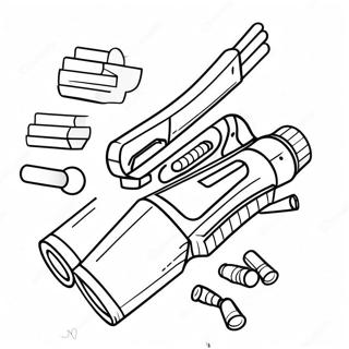 Nerf Gun With Darts Coloring Page 85110-26144