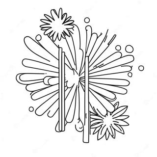 Colorful Fireworks Display Coloring Page 85159-26170