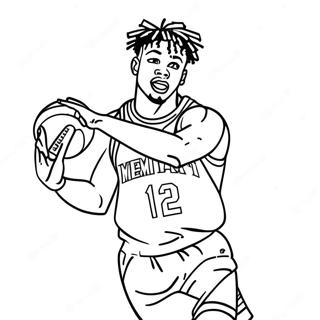 Ja Morant In Action Coloring Page 85211-26213