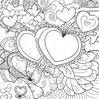 Colorful Valentine S Day Cards Coloring Page 85239-26244