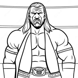 Triple H In The Ring Coloring Page 85291-26283