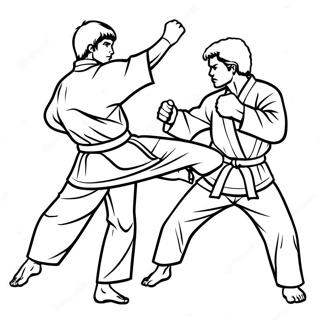 Cobra Kai Karate Tournament Coloring Page 85598-26517