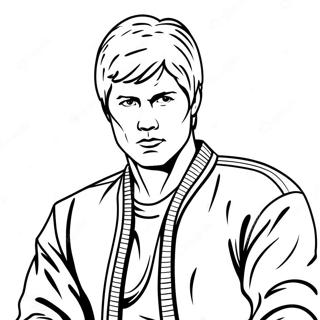 Cobra Kai Sensei Johnny Lawrence Coloring Page 85599-26524