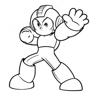 Classic Megaman In Action Coloring Page 85750 26632