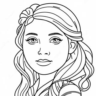 Pretty Girl Realistic Girl Coloring Page 85775-26646