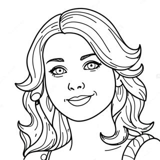 Pretty Girl Realistic Girl Coloring Page 85775-26647