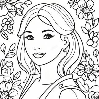 Elegant Pretty Girl Coloring Page 85776-26649