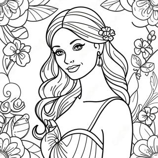 Elegant Pretty Girl Coloring Page 85776-26650