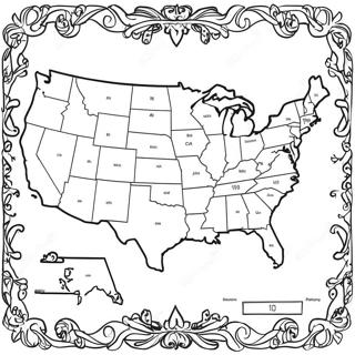 Usa Map Coloring Pages