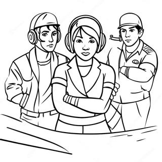 Krew Members In Action Coloring Page 85904-26749