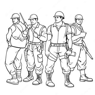 Krew Members In Action Coloring Page 85904-26750