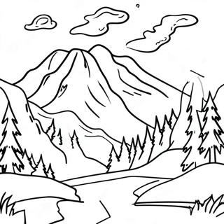 Serene Mountain View Coloring Page 85931-26778