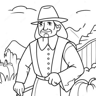 Pilgrim Coloring Page 85954-26786