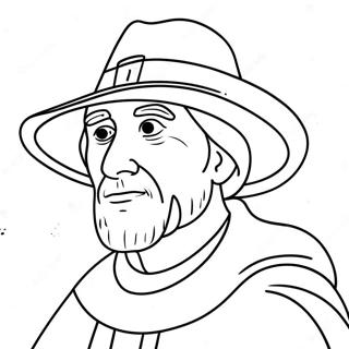 Pilgrim Coloring Page 85954-26788