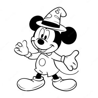 Mickey Mouse In A Halloween Costume Coloring Page 85982-26815