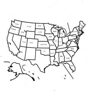 Colorful United States Map Coloring Page 86007-26830