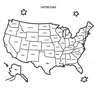 Colorful United States Map Coloring Page 86007-26832