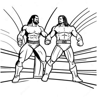 Wwe Wrestlers In Action Coloring Page 86032-26849