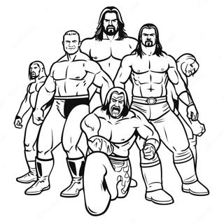 Wwe Wrestlers In Action Coloring Page 86032-26850