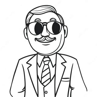 Cartoon Speakerman With Sunglasses Coloring Page 86061-26884