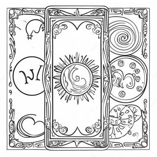 Mystical Tarot Card Coloring Page 86109-26911